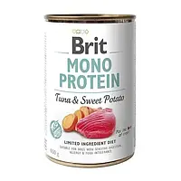 Влажный монопротеиновый корм для собак Brit Mono Protein Dog с тунцом и бататом 400 гр