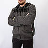 Толстовка спортивна чоловіча зимова на хутрі з капюшоном Кофта на блискавці XL, фото 7