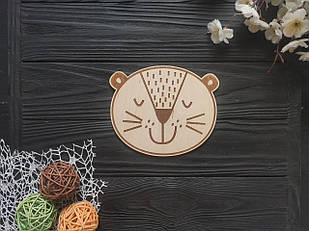 Голова тигра, лева, декор у дитячу, з фанери