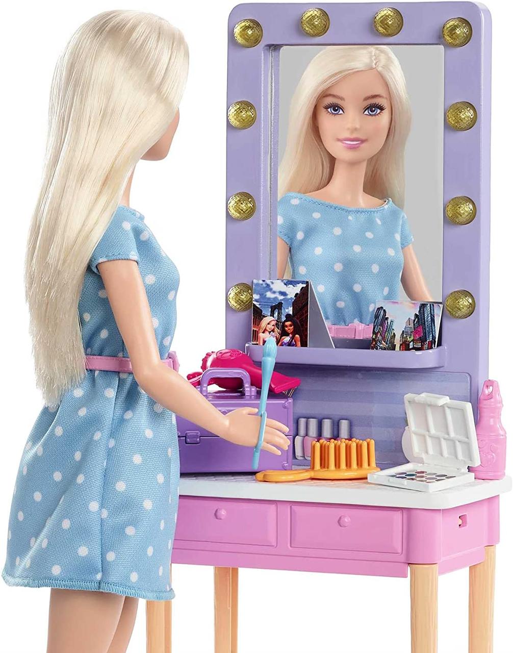 Лялька Барбі Малібу Гримерка Barbie Big City Big Dreams "Malibu" GYG39