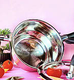 Набір кухонного посуду з неіржавкої сталі 4 предмета Edenberg EB-2405 Набір каструль із неіржавкої сталі, фото 5