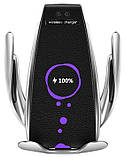 Автомобільна бездротова зарядка-утримувач Penguin Smart Sensor S5, фото 4