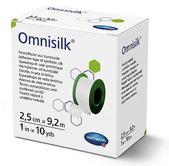 Пластир фіксуючий Omnisilk 2,5 см х 9.2м 1шт зі штучного шовку