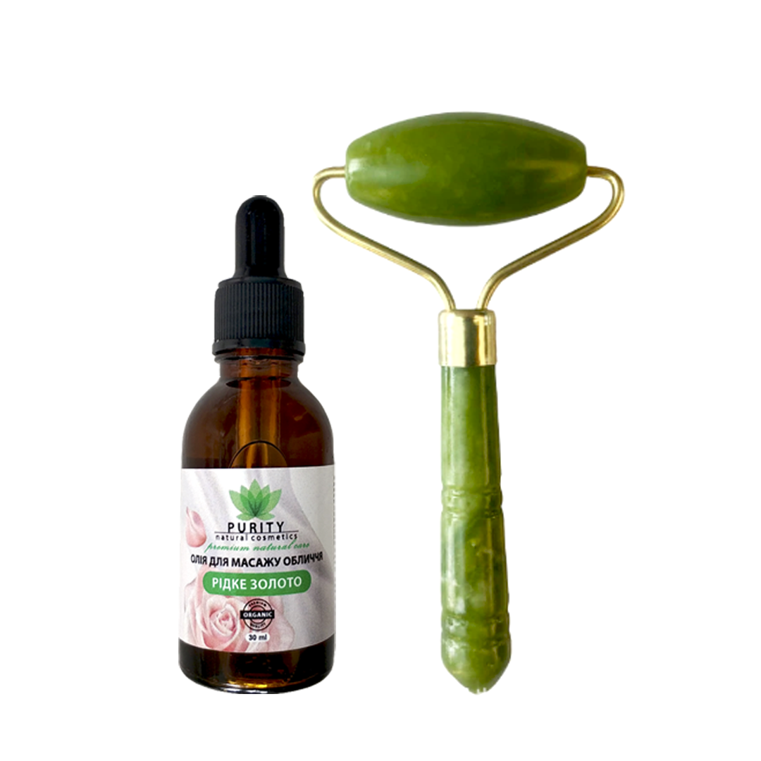 Олія "Рідке золото" + нефритовий ролер, фото 1