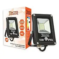 Светодиодный прожектор Tecro TL-FL-10B-PR 10W 6400K с датчиком движения