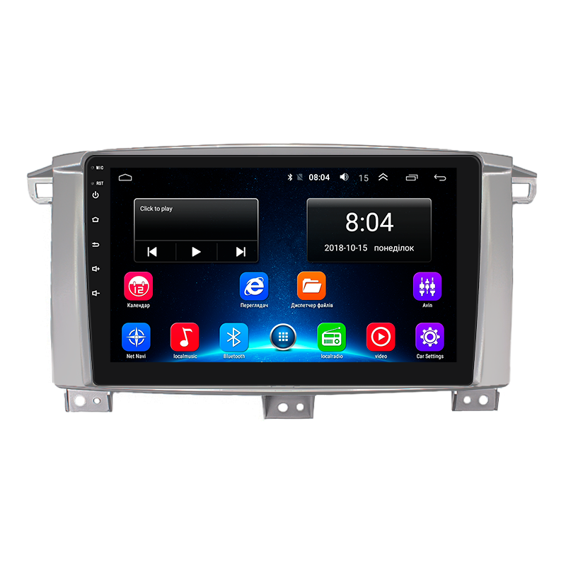 Штатна магнітола 9" Lesko для Toyota Land Cruiser 100 Series Рестайлінг 2 2005-2007 2/32Gb/ Wi-Fi Тойота