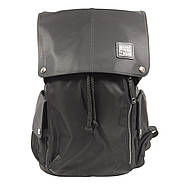 Рюкзак міський KAKA 2209 Black для ноутбука 15.6" водовідштовхувальний кнопки + затягувальні шнурки чоловічий, фото 2