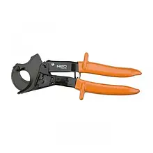 Кабелеріз Neo Tools 01-516 Orange для мідних алюмінієвих кабелів 250 мм з тріскачкою