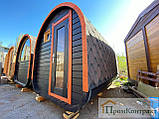 Баня-бочка з душем Овоїд 4,0 м від виробника Thermowood Production, фото 4