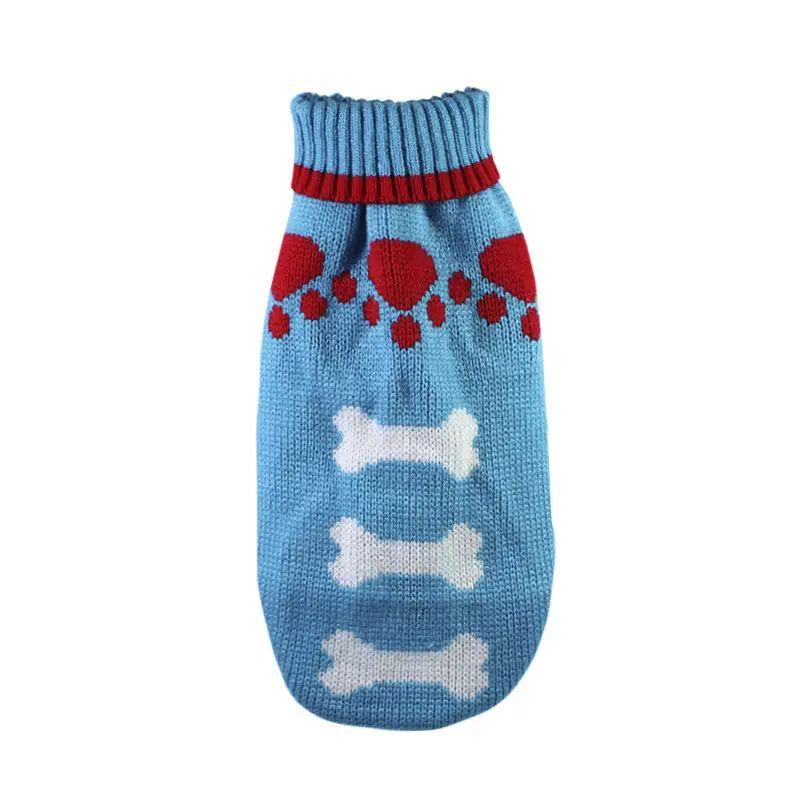 Светр для собак Taotaopets 357704 Лапки та кісточки Light Blue L кофта тваринам