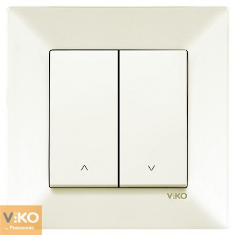 Вимикач 2-й прохідний MERIDIAN (крем) (арт. 90970217-WH), фото 1