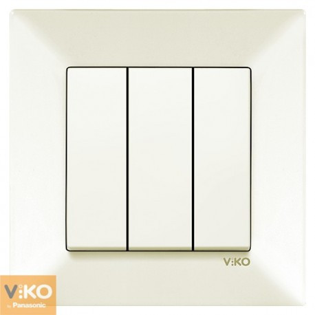 Вімікач 3кл. MERIDIAN (крем) (арт. 90970268-WH), фото 1