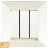 Вімікач 3кл. MERIDIAN (крем) (арт. 90970268-WH)
