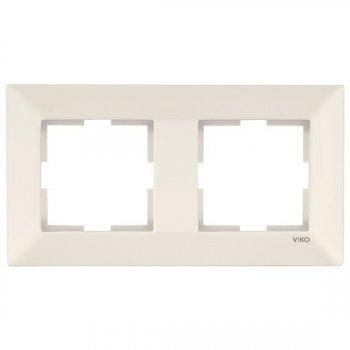 Рамка 2-а горизонтальна MERIDIAN (крем) (арт. 90979012-WH), фото 1