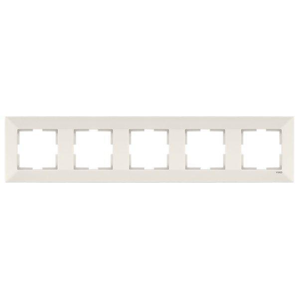 Рамка 5-а горизонтальна MERIDIAN (крем) (арт. 90979015-WH), фото 1