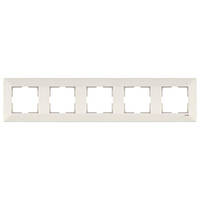 Рамка 5-а горизонтальна MERIDIAN (крем) (арт. 90979015-WH)
