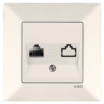 Розетка tf телефон MERIDIAN (крем) (арт. 90970213-WH), фото 1