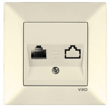 Розетка комп'ютерна MERIDIAN (крем) (арт. 90970232-WH), фото 1