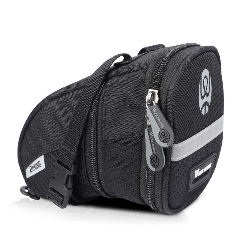 Сумка велосипедна West Biking 0707228 Black під сідло з відбивачами 1.1L