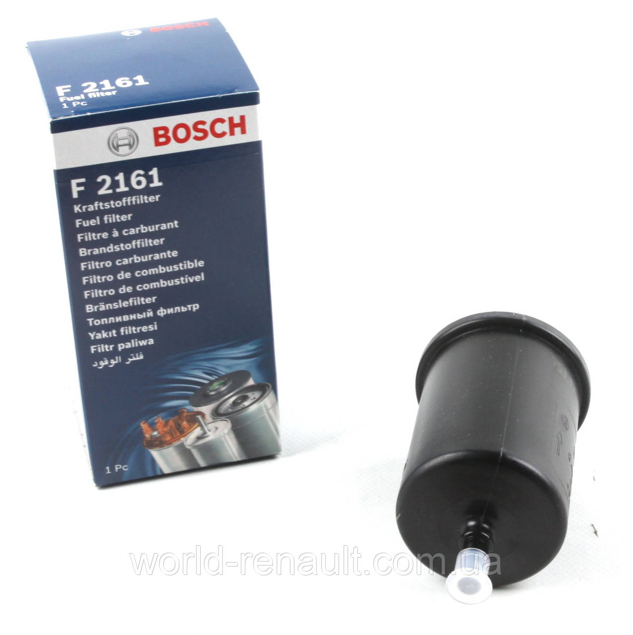 BOSCH (Німеччина) 0450902161 — Фільтр паливний на Renault Clio 3 (D4F 1.2i, K4J 1.4i 16 V, K4M 1.6i 16 V)