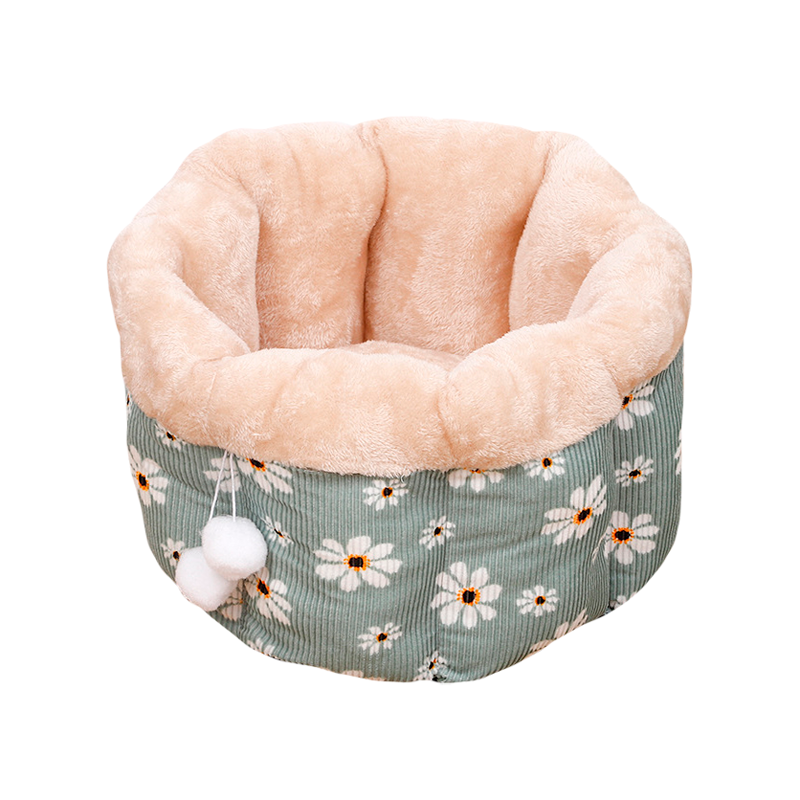 Лежак для кішок Taotaopets 542208 Green Ромашки спальне місце 33*24 cm