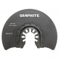 Насадка для многофункционального инструмента GRAPHITE 56H002 Black полукруг HM HCS по дереву