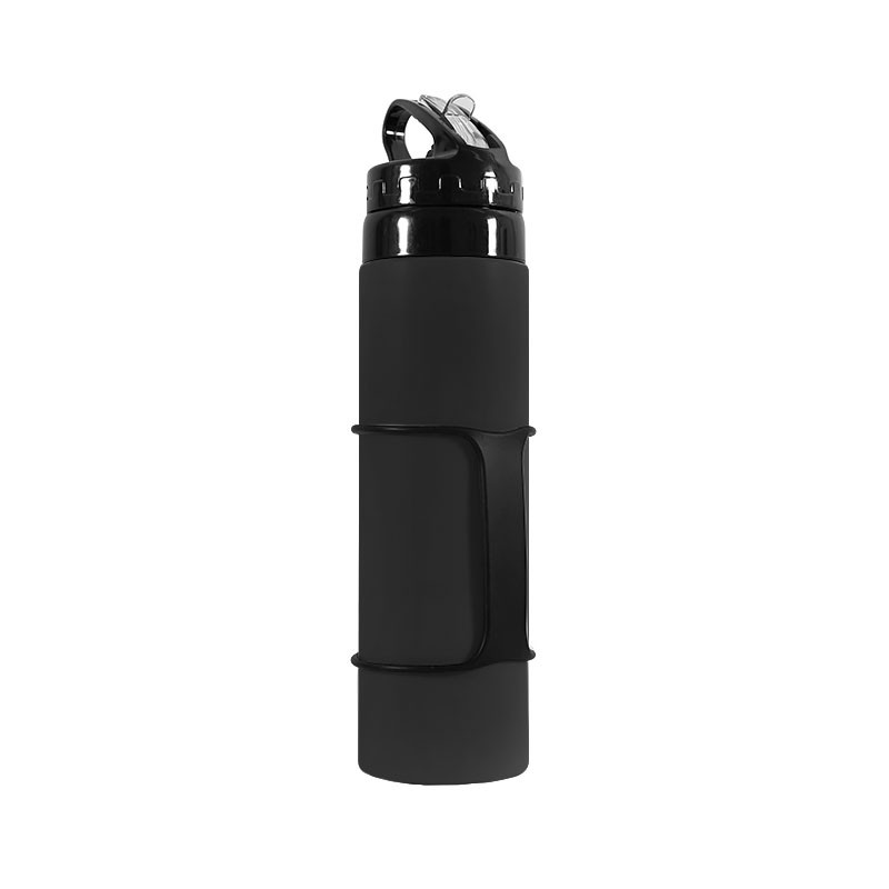 Складана пляшка CUMENSS Black 600 мл силіконова складана портативна дорожня