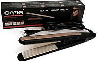 Плойка-гофре для волос Gemei GM-2955W с турмалиновым покрытием и индикатором работы
