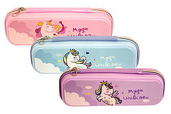 Пенал на 1 відділення, 3 кольори, Єдиноріг