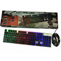 Компьютерная геймерская клавиатура с подсветкой UKC M416 ART-5559 Combo Gamer игровая клавиатура с мышкой
