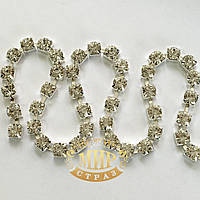 Стразовий ланцюжок із великими стразами, Сrystal ss38 (8 mm) 1 м