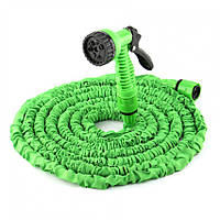 Садовый шланг Xhose Magic Hose для полива с водным распылителем 7 режимов 52,5 м 175 ft Зелёный