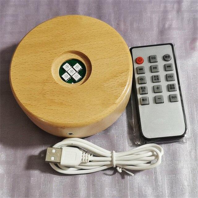 Кришталева куля Bluetooth Музична шкатулка Дерев'яна основа Круглий світлодіодний нічник для прикраси Параметри продукту Назва вир