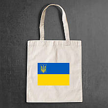Еко-сумка, шоппер, щоденна з принтом "Прапор та герб Украні"