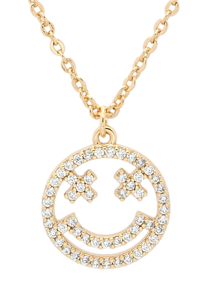Підвіска на ланцюжку Xuping QQMM Позолота 18K "Смайл" довжина 42-47.5см х 1мм; ø 12мм