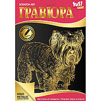 Гравюра "Йоркширський тер'єр" золото №953772/Yes Kids/