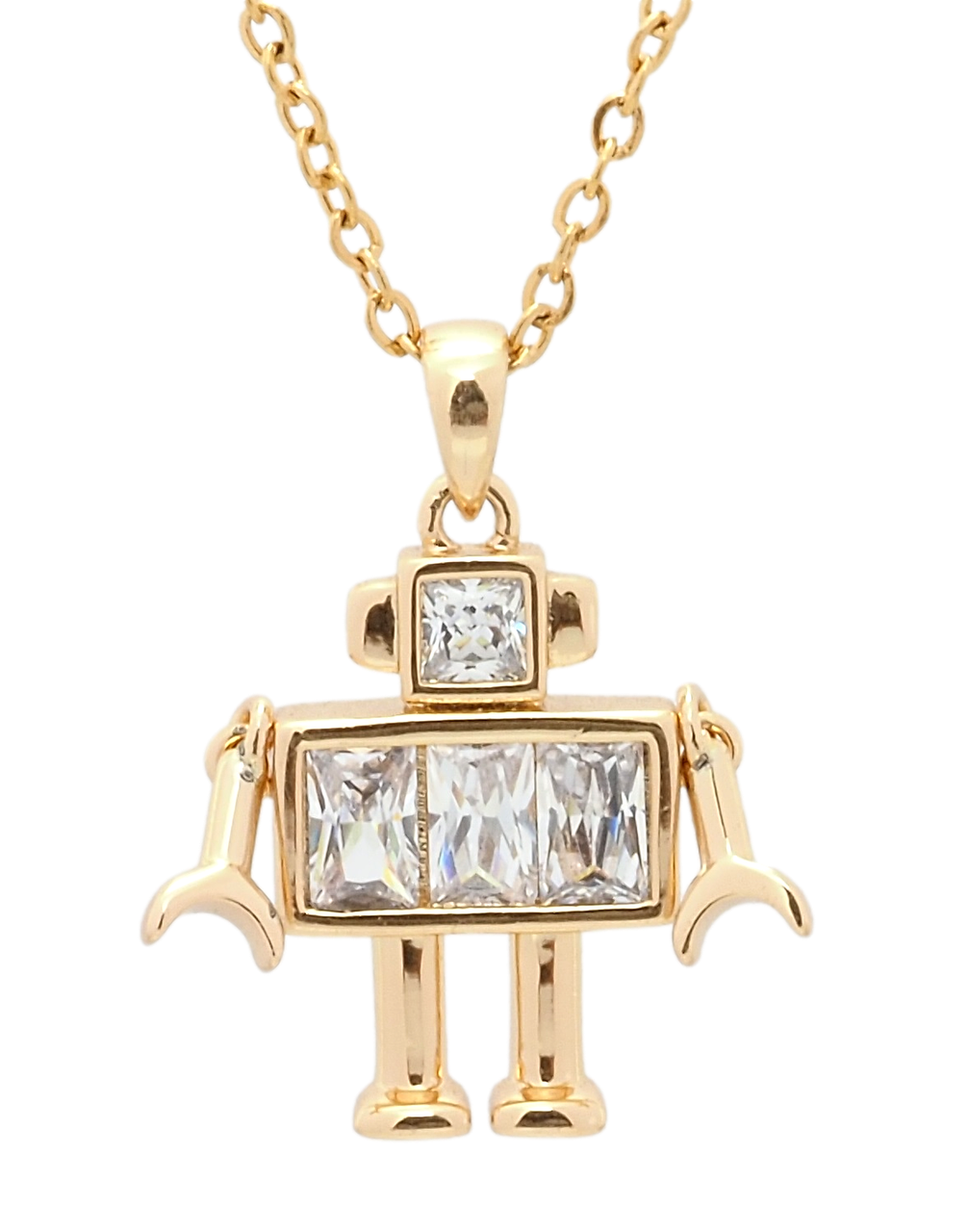 Підвіска на ланцюжку Xuping QQMM Позолота 18K "Робот" довжина 40-46см х 1мм
