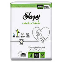 Підгузки дитячі Sleepy Natural 3 midi, 68 шт.