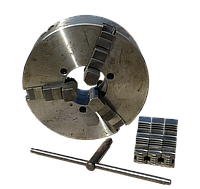 Патрон токарный 3-х кулачковый 315 мм прямые+обратные кулачки+рейка, конус 6