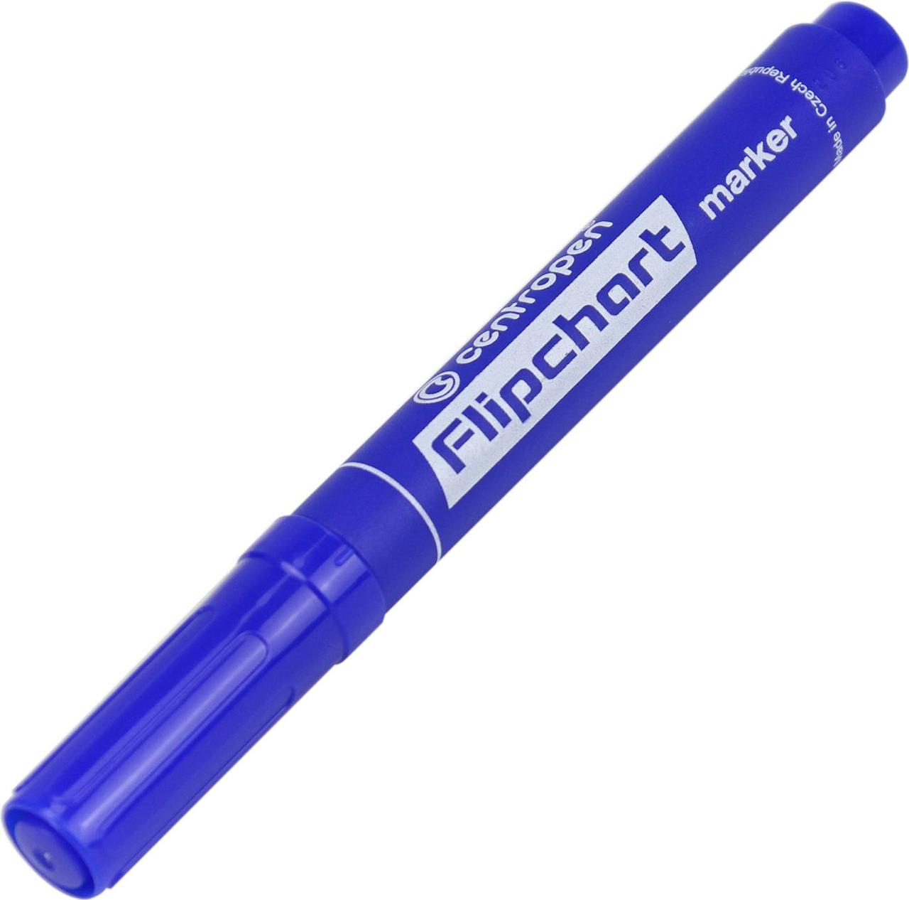Маркер "Centropen" №8560 кос. Flipchart 1-4,6мм на водян. осн. синій(10)(200), фото 1