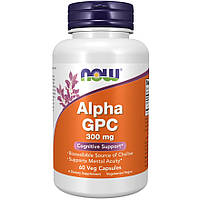 Натуральная добавка NOW Alpha GPC 300 mg, 60 капсул