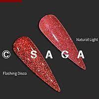 Світловідбивний гель-лак червоний Saga Fiery No03, 8 мл