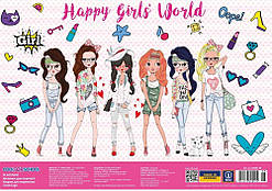 Килимок для дит. творч. "CoolForSchool" №CF69001-08 Girls A3 пласт.(8)(160)