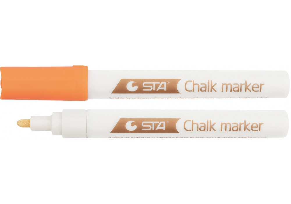 Маркер крейдовий "STA" №1010-F04 помаранчевий(10), фото 1