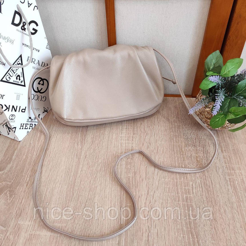 Сумка у стилі Bottega Veneta Pouch шкіряна, фото 1