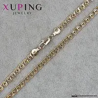 Цепочка Xuping Jewerly длина 60 см ширина 6 мм медицинское золото плетение love застёжка-карабин