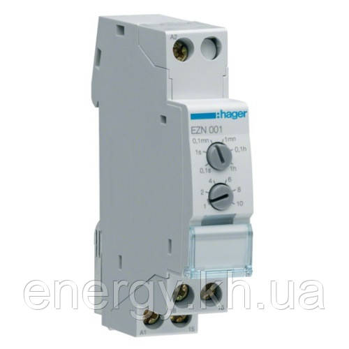 Реле часу з затримкою включення Hager EZN001 - 230В/10А, 1 ПК