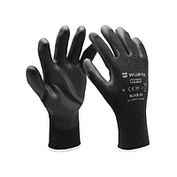 Перчатки защитные WURTH Black PU р.08 Черные (0899402408)