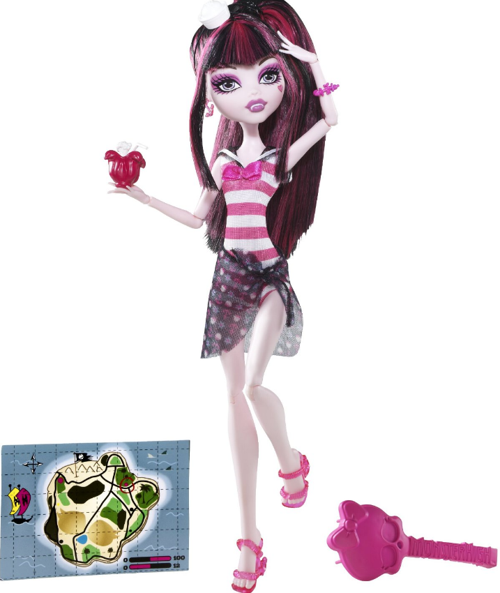 ПІД ЗАСТОСУНОК 20+-ДНЕЙ Лялька Дракулора, серія Весняні канікули Monster High Skull Shores Draculaura, фото 1