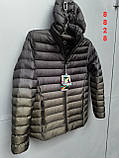 Куртка утеплена чоловіча стьобана амбре XL чорно-зелена, фото 2